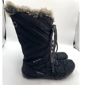 Columbia Women's Minx Mid III Black Boots Waterproof 7.5 38.5 Winter Snow